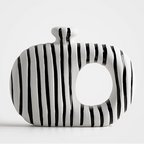 Optical Art Geometric Ceramic Vase