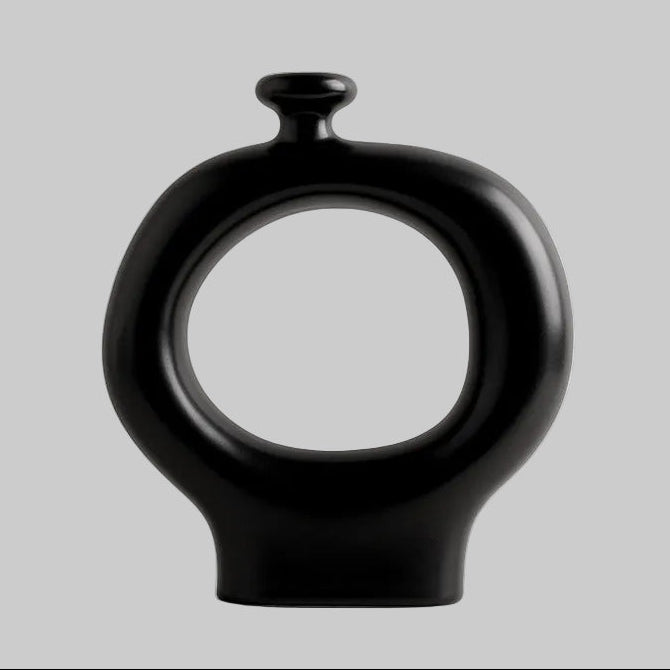 Optical Art Geometric Ceramic Vase