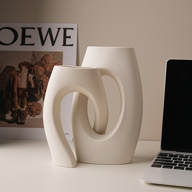 European Style Ins Style White Art Vase