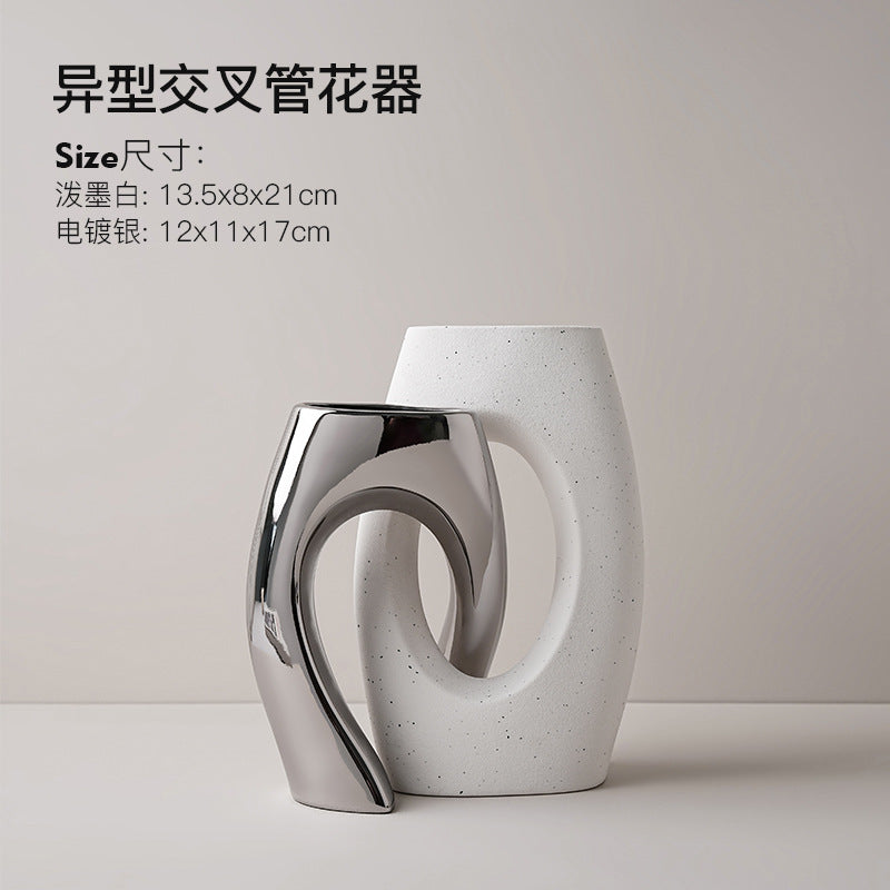European Style Ins Style White Art Vase