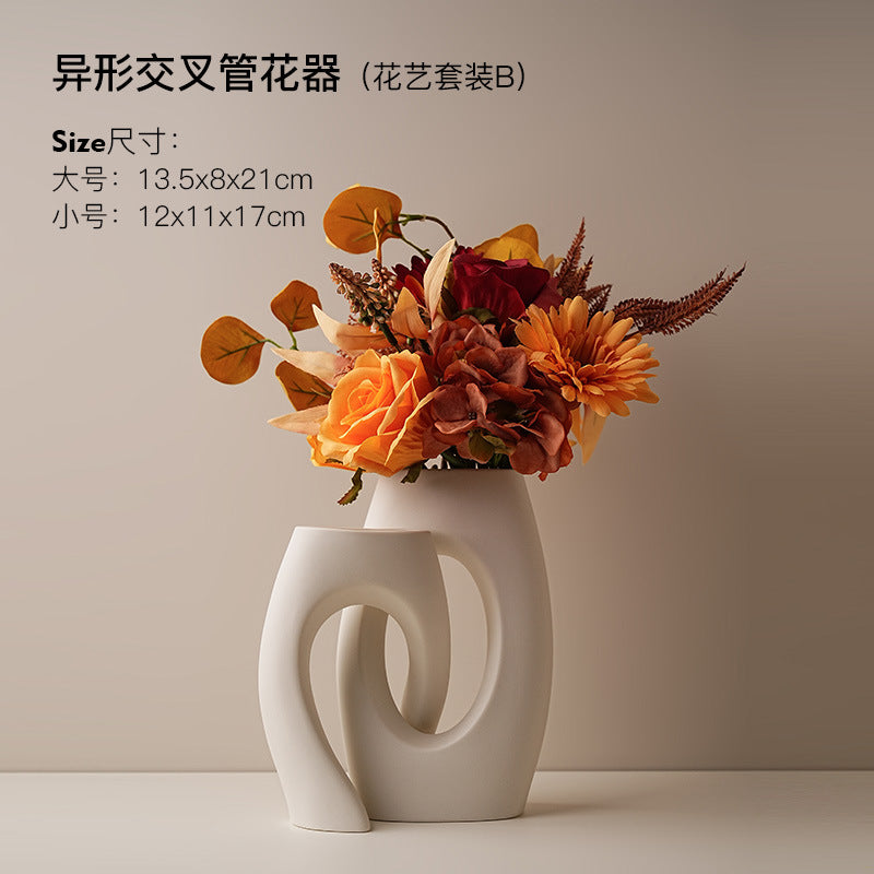 European Style Ins Style White Art Vase