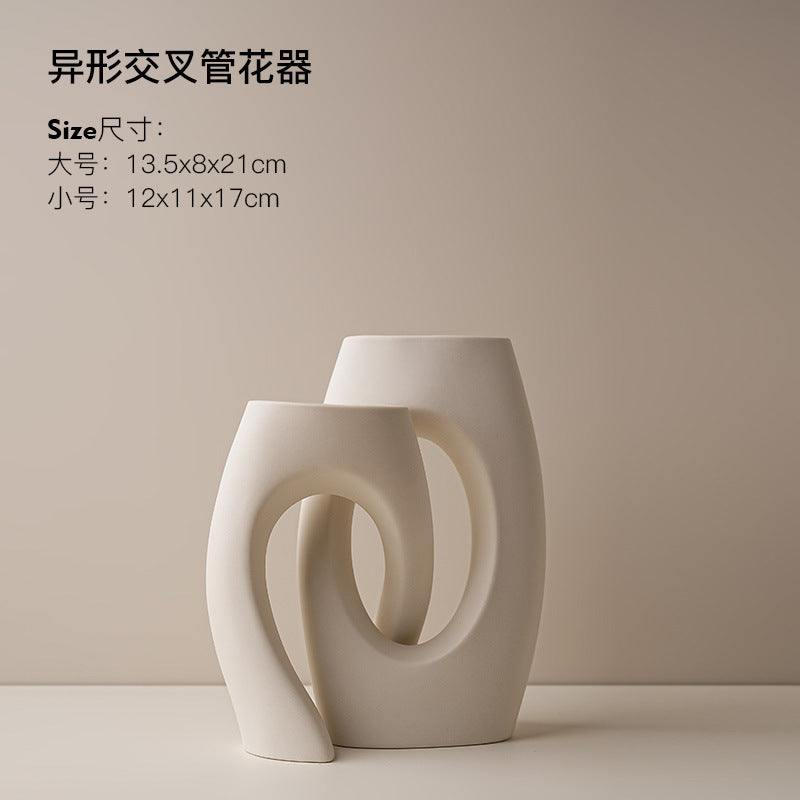 European Style Ins Style White Art Vase