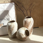 Aged Plaster Sculptural Vase
