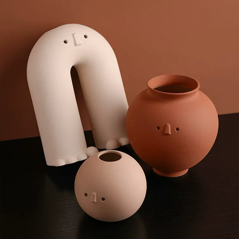 Playful Minimalism Ceramic Vase