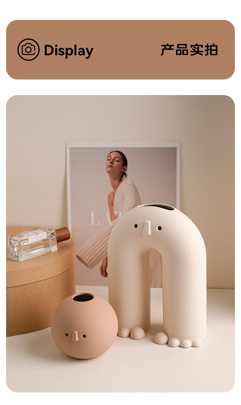 Playful Minimalism Ceramic Vase