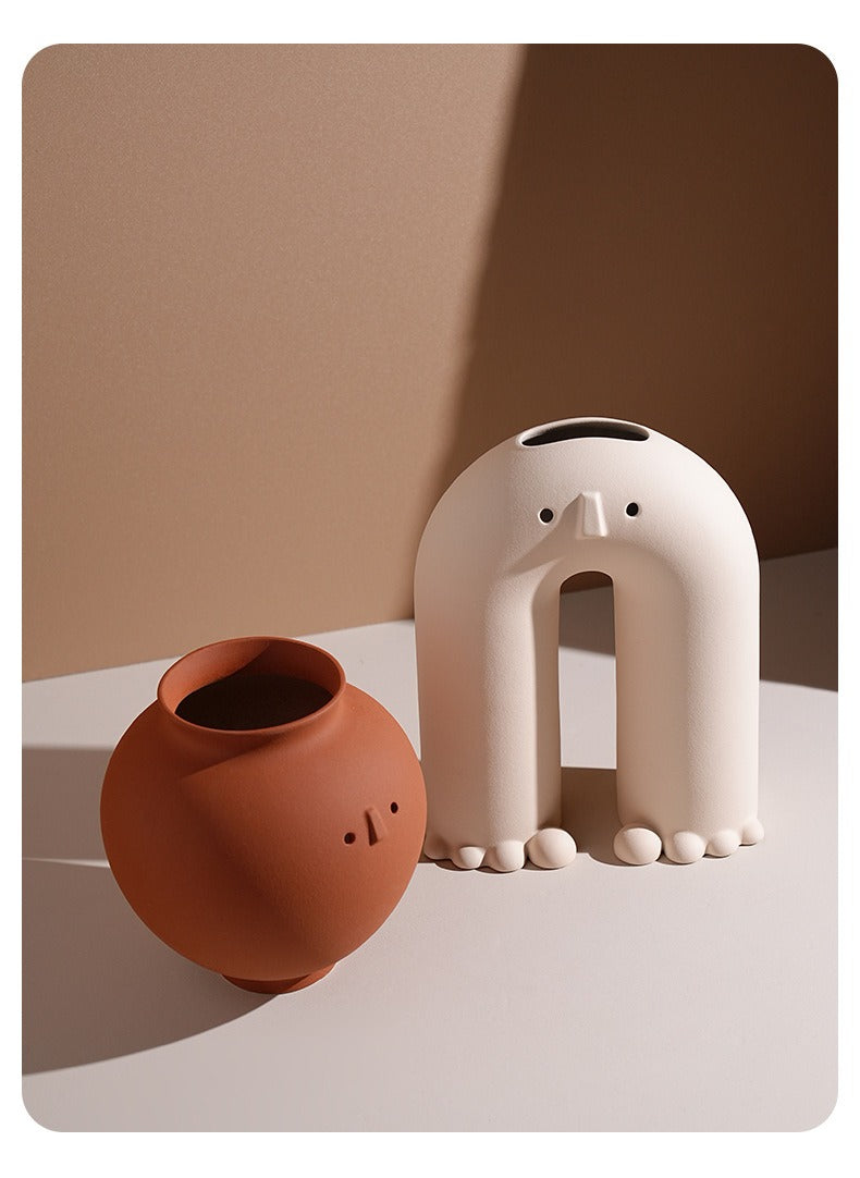 Playful Minimalism Ceramic Vase
