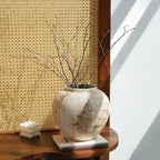 Aged Plaster Sculptural Vase